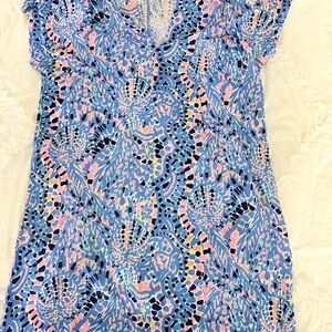 Lilly Pulitzer Blue and Pink Patterned Dress